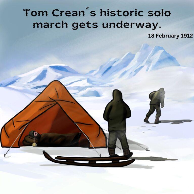 Tom Crean's Lifesaving solo march February 1912