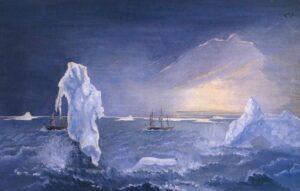 The first depiction of Antarctica and a scene John Mara witnessed