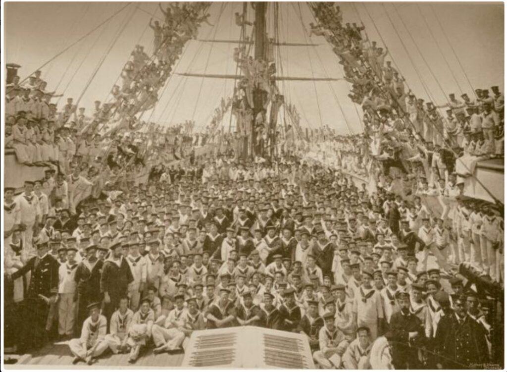 Boy recruits on HMS Impregnable
