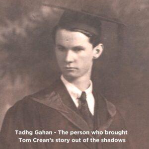 Portrait of Tadhg Gahan, the Dublin-born writer who published the first dedicated account of Tom Crean's Antarctic expeditions in 1952