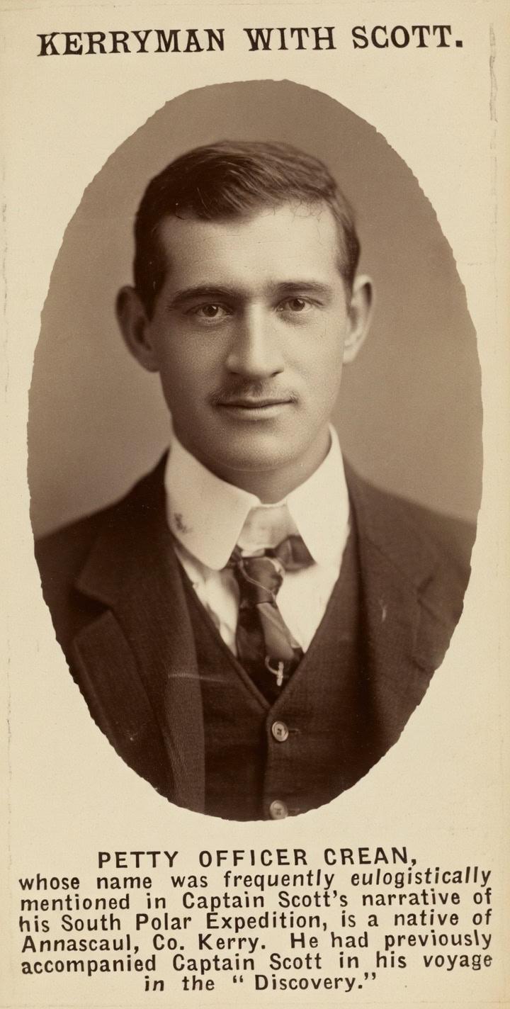 Rare restored photo of Tom Crean taken around 1909–1910, published in the Irish Independent